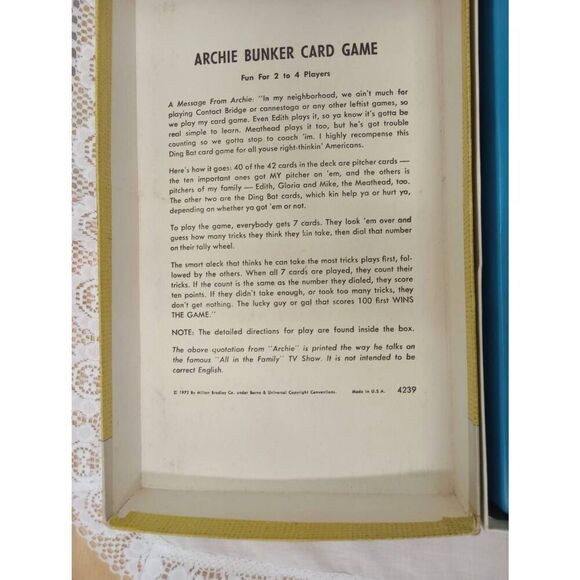 Vintage 1970s Archie Bunker, card game - Picture 5 of 6
